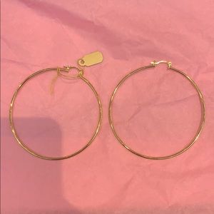Gold hoop earrings